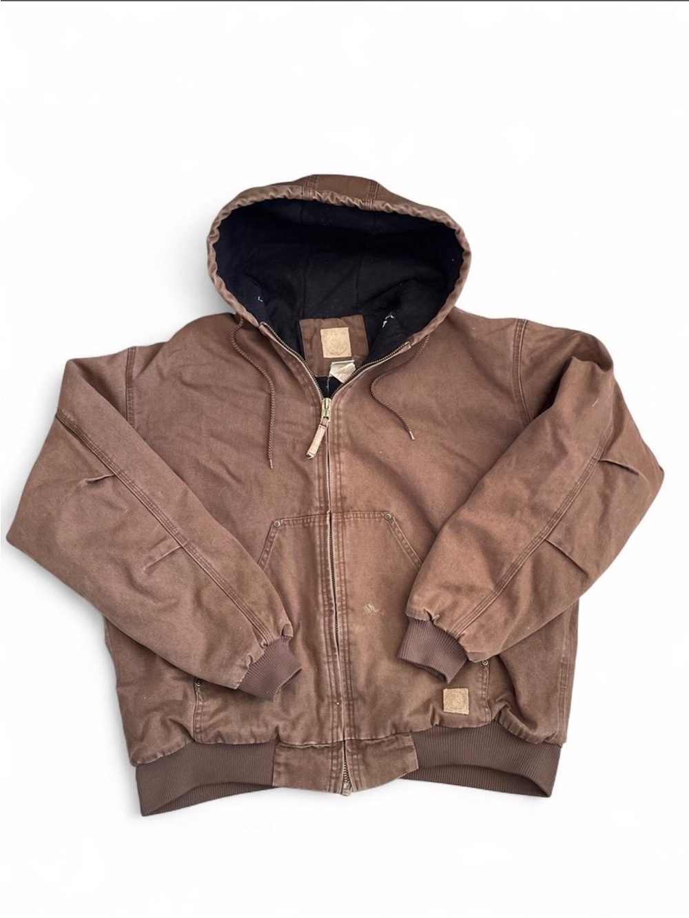 Carhartt Brown Hooded Duck Canvas Jacket